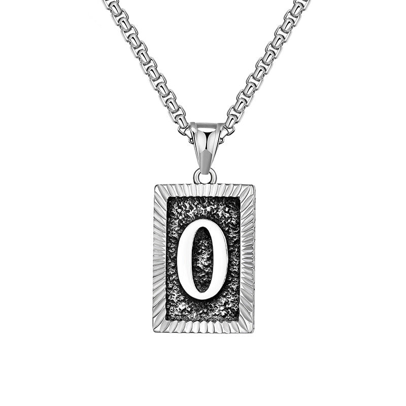 Mens Chain With Initial Mens Necklace With Initial Charm