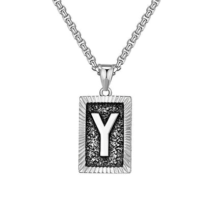 Mens Chain With Initial Mens Necklace With Initial Charm