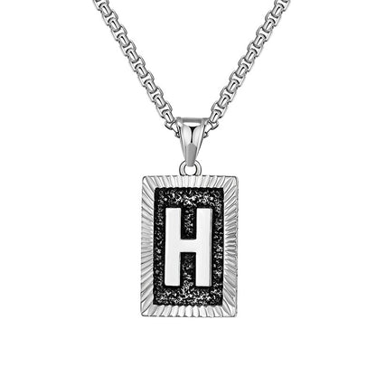 Mens Chain With Initial Mens Necklace With Initial Charm