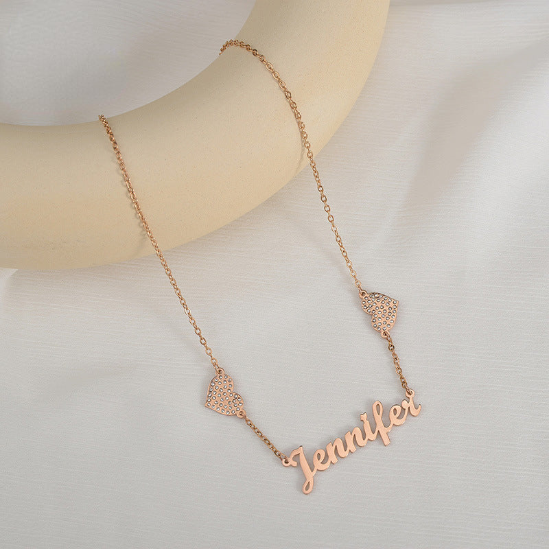 Name Necklace With Heart